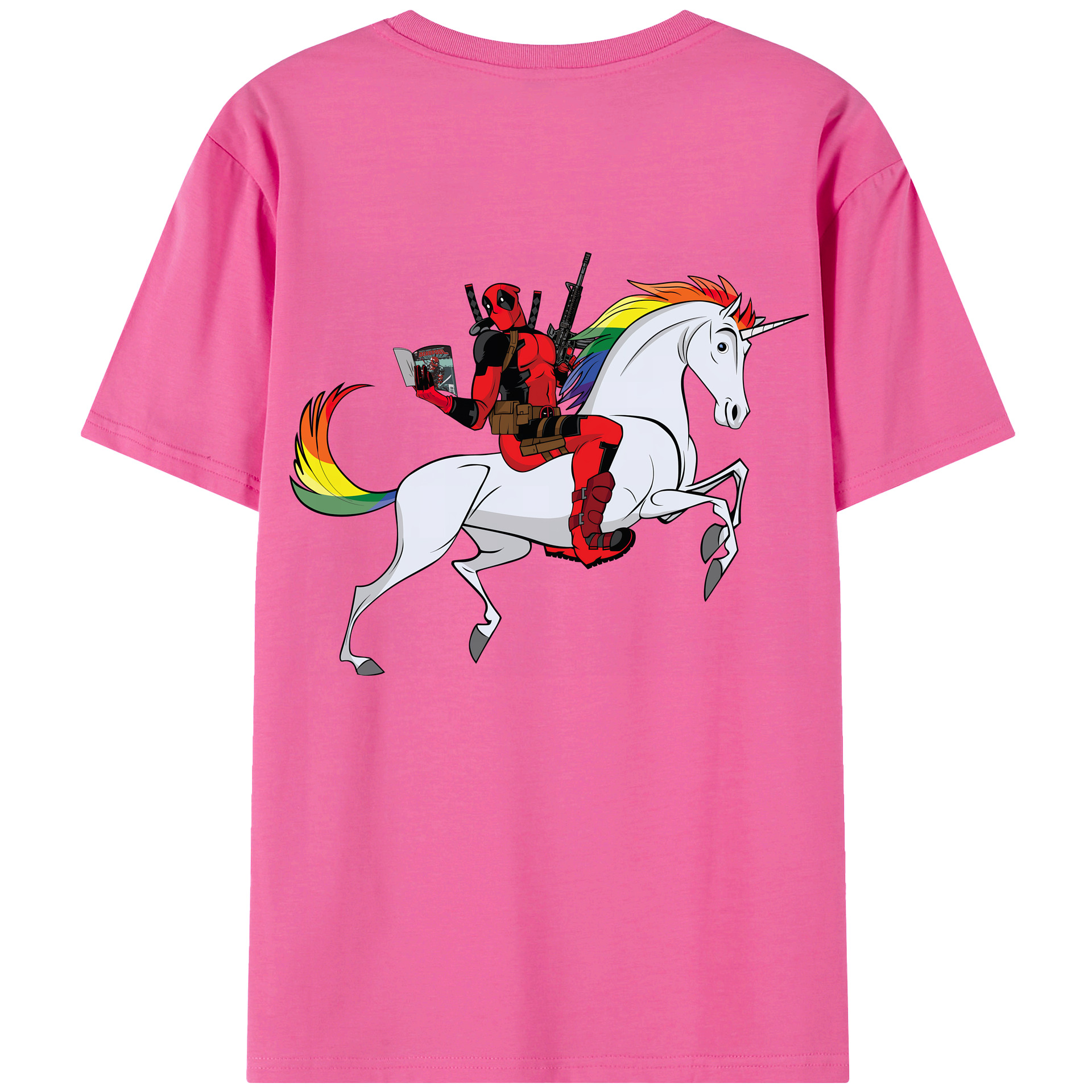 （画像用） Deadpool デッドプール レディース半袖Tシャツ(バックプリント)